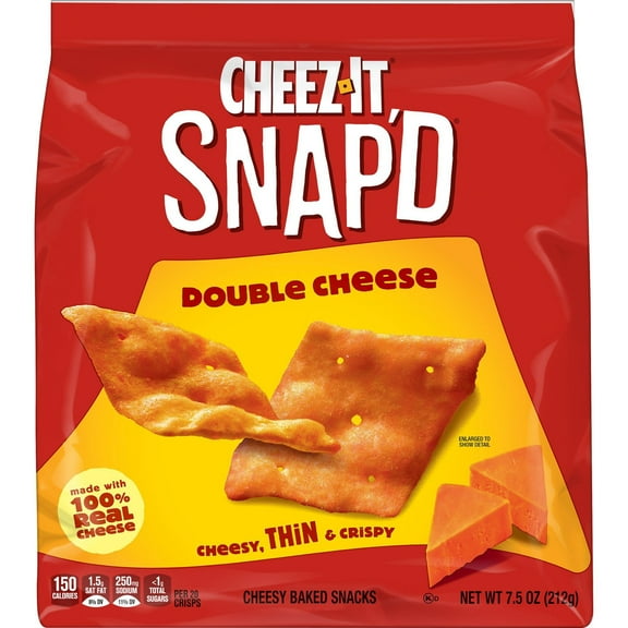 Cheez-It Snap'd Double Cheese Cracker Chips - 7.5 oz (Pack of 2)