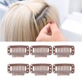 thumbnail image 1 of Clips, 32mm Snap Clips  Teeth Combs, U Shape Metal Clips, 6 Teeth Combs Clips For  And Wefts, 1 of 8