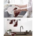 thumbnail image 5 of Marble Red Kitchen Dish Towels for Drying Dishes Set of 3, Modern Abstract Gold White Brick Stone Motif Waffle Weave Microfiber Hand Tea Bathroom Towels Quick Dry & Absorbent Towel 15.7x23.6, 5 of 7