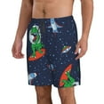 thumbnail image 2 of Kll Dinosaur Astronaut Space Surfing Men'S Casual Summer Beach Shorts Hawaiian Shorts With Pockets-X-Large, 2 of 9