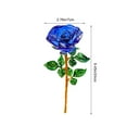 thumbnail image 3 of DefiDgd Crystal Glass Rose Flower with Crystal Stem Preserved Forever Rose,Floral Birthday Gifts for Anniversary Valentine's Day Wedding Table Centerpiece Decoration(Blue), 3 of 6