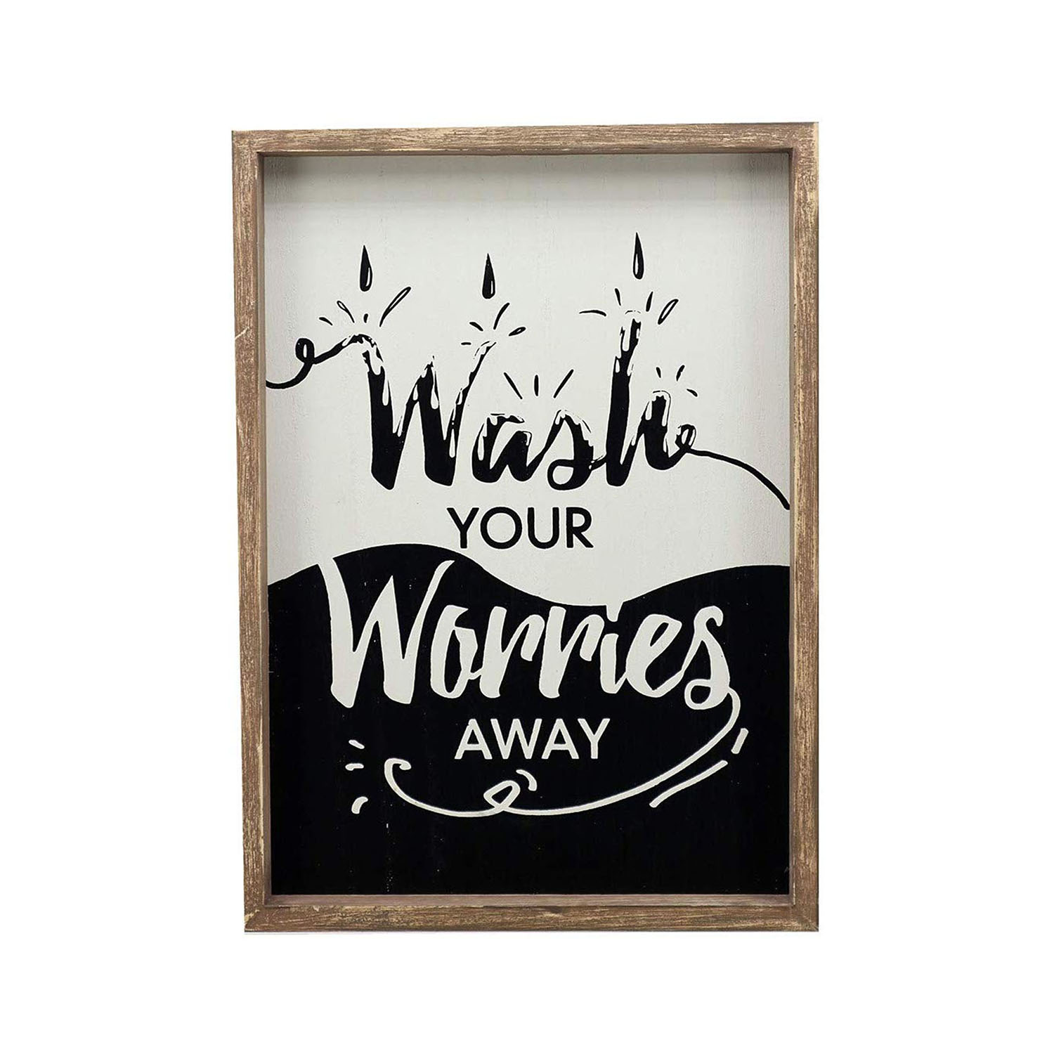 Parisloft Rustic Laundry Room Wall Decor SignsWash Your Worries Away