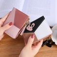 thumbnail image 3 of Cartera corta con cremallera para mujer, estilo borla, monedero sencillo y moderno, 3 of 6