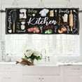 thumbnail image 3 of Bless This Kitchen Family Cook Love Quotes Curtains Valance for Windows, Farmhouse Food Vegetable Seasonal Short Half Topper Rod Pocket, Vintage Home Living Room Bedroom Decor 54, 3 of 6