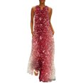 thumbnail image 2 of SMihono Robe Maxi Bohème d'Été pour Femmes Grande Taille Mode Col en V Sans Manches Soirée d'Été Impression Poches Gilet Longue Robe de Plage, 2 of 7