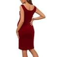 thumbnail image 5 of Women's Maternity Dress Clothes Sleeveless Pregnancy Bodycon Dress 2-Pack, 5 of 5