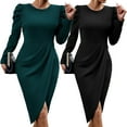 thumbnail image 4 of AJZIOJIRO Women Long Sleeve Swing Dress Summer Spring Dresses Sundress for Women S-2XL, 4 of 7
