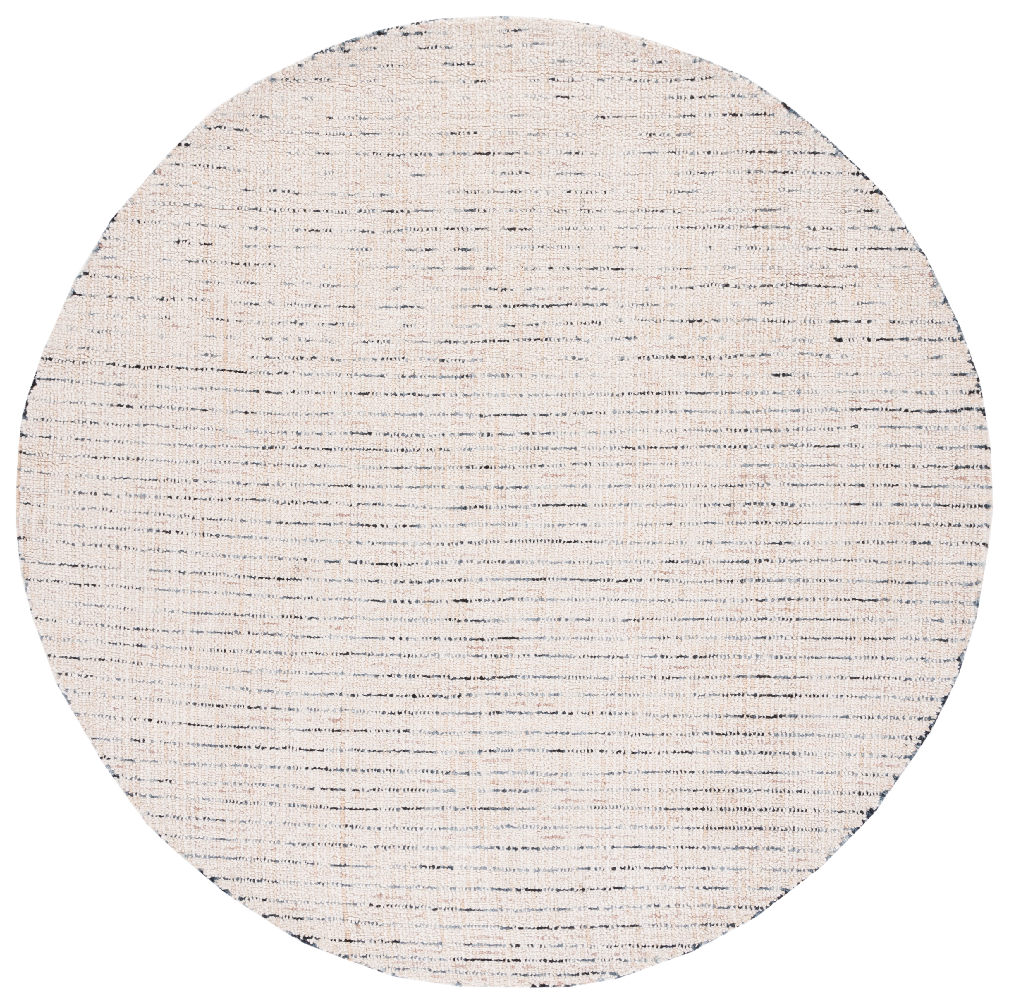 Safavieh Abstract Delia Distressed Wool Area Rug, Ivory/Blue, 6' x 6' Round