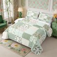 thumbnail image 3 of Manfei Cartoon Bow Twin Quilt Set 2 Pieces,Floral Leopard Print Twin Coverlet Set,1 Bedspread and 1 Pillowcase, 3 of 7