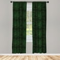 thumbnail image 2 of Ambesonne Christmas 4-Panel Curtains, Pine Trees Stars Emerald, 56"x95", Emerald and Khaki, 2 of 4
