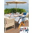 thumbnail image 4 of Outdoor Tablecloth with Umbrella Hole and Zipper, Christmas Snowman Rectangle Table Cloth 60x84 Inch Waterproof Tablecloth, Xmas Tree Winter Snowflakes Holiday Picnic Table Cover for Patio Camping, 4 of 7