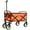 Orange, variant on Collapsible Folding Heavy Duty Utility Wagon with Antislip Swivel Wheels, Lightweight & Portable Utility Grocery Shopping Cart with Adjustable Handle for Sports, Camping, Beach, Garden, Light Blue