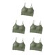 thumbnail image 1 of Qarigey Tank Crop Top Bra Lencería sexy Cómoda Ropa interior sin costuras Bralette Thin Slim Casual Sin mangas para deportes Verde Type2 NO2, 1 of 6