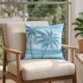 thumbnail image 4 of Pillow Covers 18x18 Set of 2, Blue Coastal Tree Square Throw Pillow Covers for Couch/Sofa/Living Room, Vintage Palm Tree Summer Tropical Botanical Decorative Soft Pillowcases for Couch Throw Pillows, 4 of 9