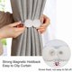 thumbnail image 2 of Curtain Tiebacks, Set of 2 Magnetic Curtain Tiebacks, Silver Gray Curtain Ties, Curtain Buckles, for Home Office Restaurant Decoration, 2 of 5