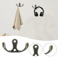 thumbnail image 2 of Fdelink Vintage Coat Hook,A Wall Hook,Double fork Coat and Hat Hook Wall Mounted Antique Brass Wall Hook Practical Rural Hook Suitable for Jackets Scarves Bags Towels Keys Hats Cups Hats, 2 of 4