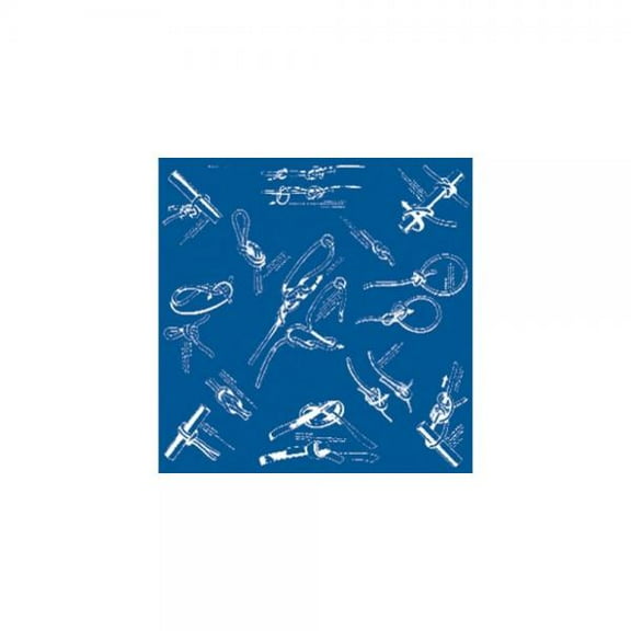 Printed Image Knots Bandanna-Royal Blue (3rd)