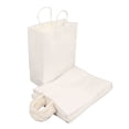 thumbnail image 2 of Bolsa De Regalo Artesanal, Bolsas De Papel Kraft Blancas Versátiles Ahorro De Tiempo Universal Con Asas Para Favores De Fiesta ANGGREK Otros, 2 of 8