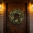 thumbnail image 6 of Spring Door Wreath, 20" Artificial Spring Wreath with Greenery, White Berries and Floral Accents - Spring Wreaths for Front Door, Outdoor All Year, Spring Decor for Home,Porch, Party, 6 of 7