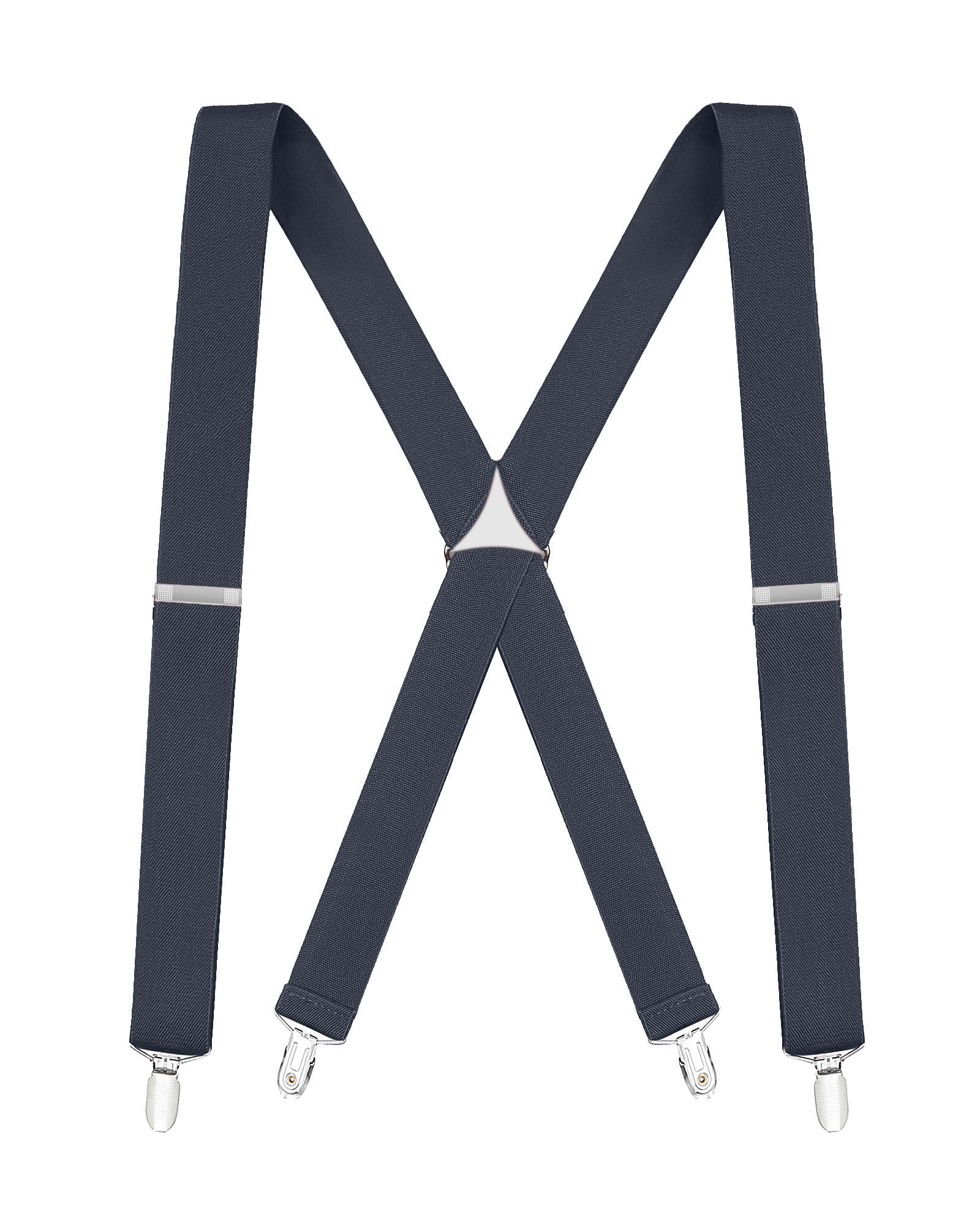 Mens Suspenders Braces with Clip /& Syntheti Leather Button ON Strong 3.5 cm Wide
