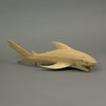 thumbnail image 4 of 12 Inch Hand Carved Shark Wooden Sculpture Decorative Figurine Beach Home Decor, 4 of 5