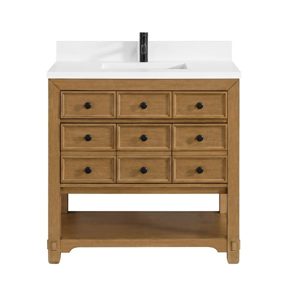 James Martin Vanities 505-V36-1Wz Malibu 36" Free Standing Single Basin Vanity Set - Amber
