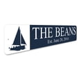 thumbnail image 3 of Sailboat Est Date Aluminum Metal Decor Sign - 4x18 inches, 3 of 4