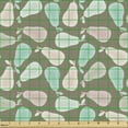 thumbnail image 2 of Fruit Fabric by the Yard Upholstery, Soft Toned Pears Summer Juicy Yummy Delicious Food Organic Pastel Healthy, Decorative Fabric for DIY and Home Accents, Pale Blue Rose Cocoa by Ambesonne, 2 of 5