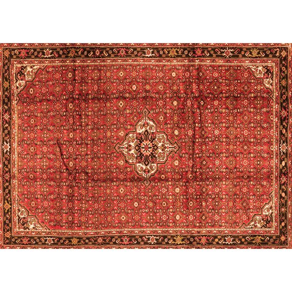 Ahgly Company Indoor Rectangle Persian Orange Traditional Area Rugs, 5' x 7'