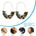 thumbnail image 4 of Pendientes Exquisito Estilo Vintage Acrílico Estampado de leopardo Oreja Cuelga Oreja Accesorio de moda Suministros para fiestas Día de San Valentín Azul Marrón 1 par Inevent AP008231-09, 4 of 7