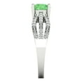 thumbnail image 3 of Solitaire with Accents Engagement Ring for Women - 1.27ct Simulated Green Diamond in 18K White Gold Promise Ring, 3 of 6