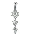 thumbnail image 4 of Designice 14G Belly Button Ring,Long Belly Button,CZ Navel Rings,Piercing Jewelry,Silver,7 Pcs, 4 of 10