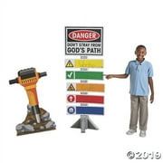 Construction VBS Directional Sign & Jackhammer Cardboard Stand-Ups