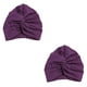 thumbnail image 1 of Minnieouse Sombrero de bebé Bandanas de algodón Niños Niñas Bebé Turbante Diadema Accesorios para el cabello para niños Tocado Headwrap Fotografía Morado oscuro 2piezas Minnieouse CBP041606, 1 of 5