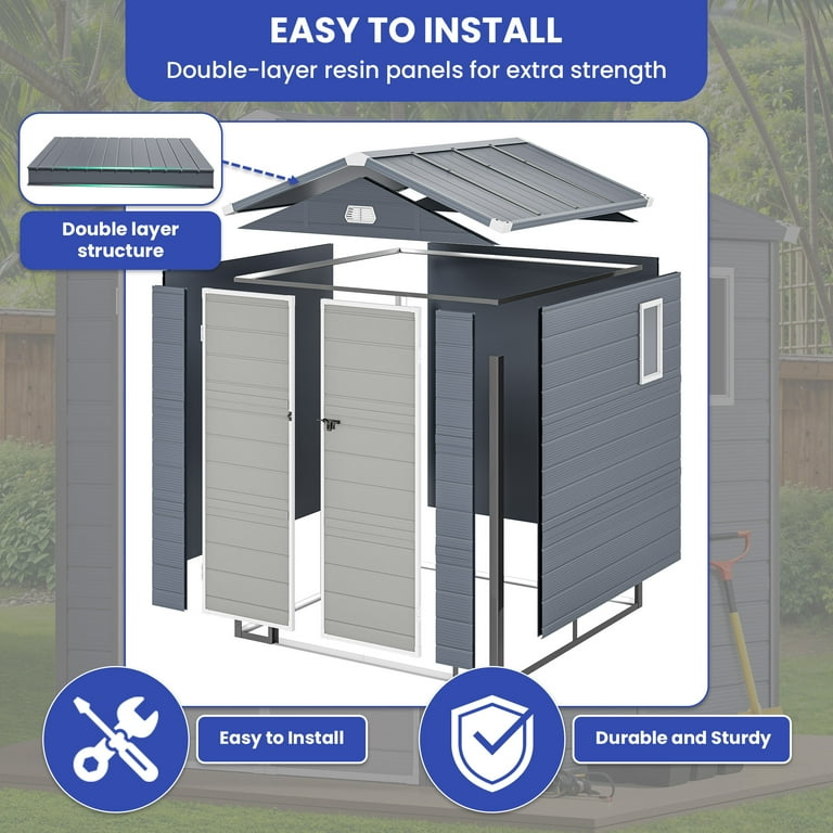 SUREÑOS13 Boosicavelly 6 ft. W x 4 ft. D Metal Storage Shed with