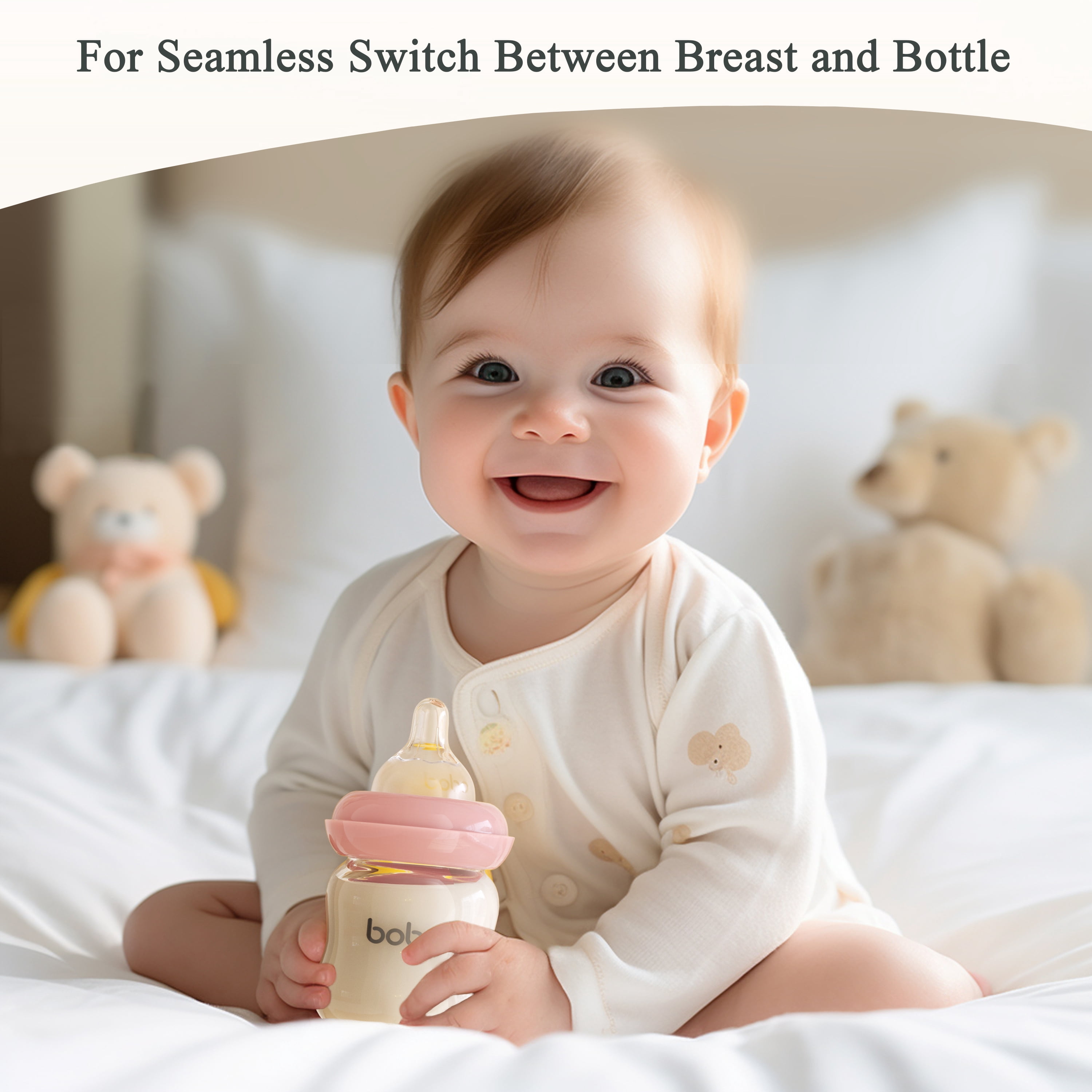 YOHKOH Anti-colic Baby Bottle,AirFree Vent,Slow Flow Nipple,Multicolour,4 oz,4pk