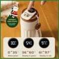 thumbnail image 6 of Travel Coffee Mug, Smart Sensing Intelligent Display, 14 Oz Insulated Travel Coffee Mug, Summer Cold Storage Portable Car Stainless Steel Water Cup, White-Brown, 6 of 8