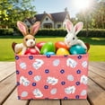 thumbnail image 3 of NIETEIN Pink Easter Basket Empty Canvas Large Personalized Rabbit for Kids, 3 of 7