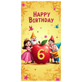 thumbnail image 6 of LUUFILx Happy Birthday Backdrop 6th Birthday Banner for Kids Party Supplies Photography Props Background Decorations Fairy Tale Theme Celebration, 6 of 8