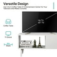 thumbnail image 4 of Wangbujianwang Wooden Coffee Table 2 Tier Mid Century Modern Center Table with Open Storage Shelf for Living Room, 40 Inch Accent Sofa Side Table for Indoor Bedroom Apartment Small Spaces,White, 4 of 11