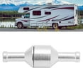 thumbnail image 3 of Nonreturn Check Valve,1 Way Nonreturn Check Valve Aluminium Alloy Silver For Water Oil Diesel Petrol Fuel Line, 3 of 8