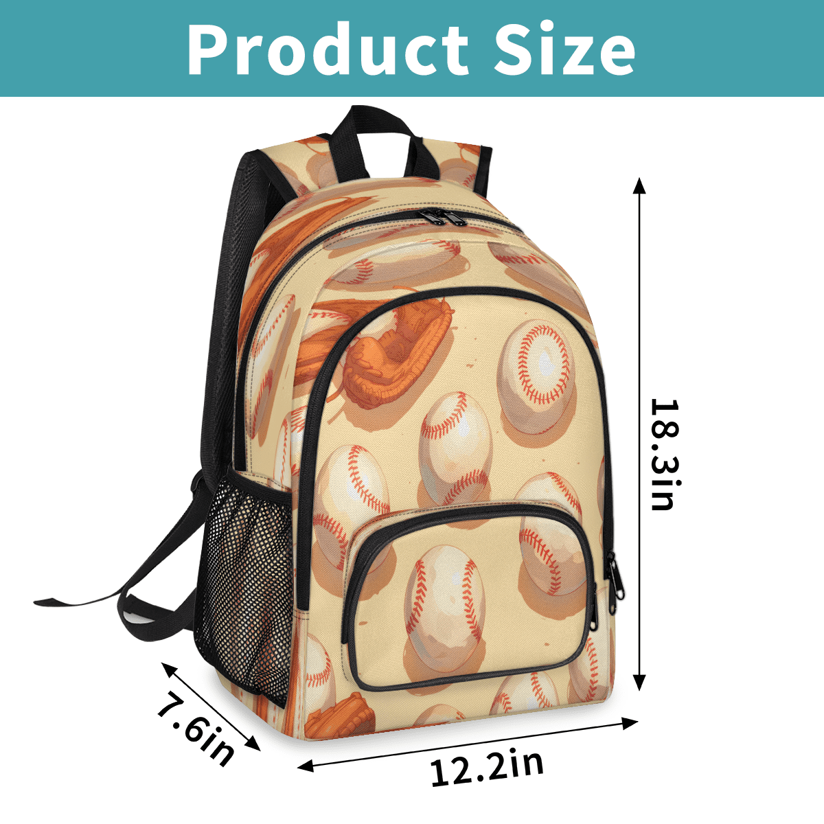 Herdesigns Baseball Laptop Backpack for Women Men, 18.3 Inch Ball Game Large Computer Backpacks Fashion Teacher Nurse Bag Casual Daypack for Work Travel