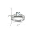 thumbnail image 4 of Sterling Silver Engagement Bridal Wedding Ring Set with Cubic Zirconia (CZ) (CZ) for Women, 4 of 6