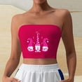 thumbnail image 2 of Nmnitkp Tube Tops for Women Breast Cancer Print Strapless Top Bandeau Crop Top Premium Healthy Fabric Summer Streetwear & Show off your Figure Tube Top（Plus Size）, 2 of 4