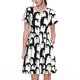 thumbnail image 1 of Balery Cartoon Penguin Vestidos sueltos de manga corta para mujer, vestidos de verano 2025, vestidos casuales de corte A con vuelo., 1 of 6