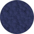 thumbnail image 1 of Ahgly Company Machine Washable Indoor Round Transitional Night Blue Area Rugs, 7' Round, 1 of 7