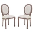 thumbnail image 2 of Modway Emanate 19.5" Upholstered Fabric Dining Side Chair Set of 2, Beige, 2 of 7
