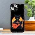 thumbnail image 3 of Guitar Cat Phone Case For iPhone 16 Plus 15 14 13 12 Pro Max Mini 11 XS X XR Soft Silicone Cover, 3 of 5