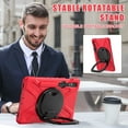 thumbnail image 6 of Allytech Rugged Case for Samsung Galaxy Tab S9 FE/S9/S8/S7 11 Inch Tablet, 360 Rotating Stand Shoulder Strap Shocproof Protective Lightweight Kids Friendly Anti-Scratch Bumper Case Cover - Red, 6 of 10