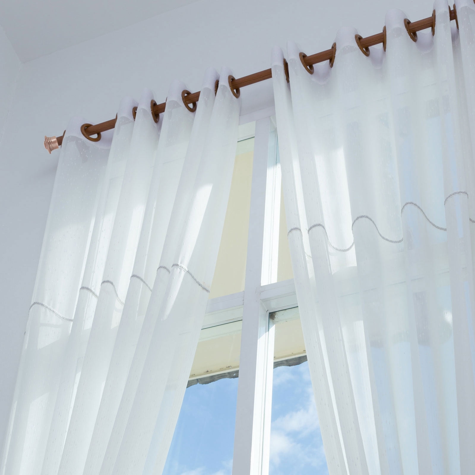 Unique Bargains Curtain Rod Ends Plastic Drapery Rail Pole Head Cap Finial Gold